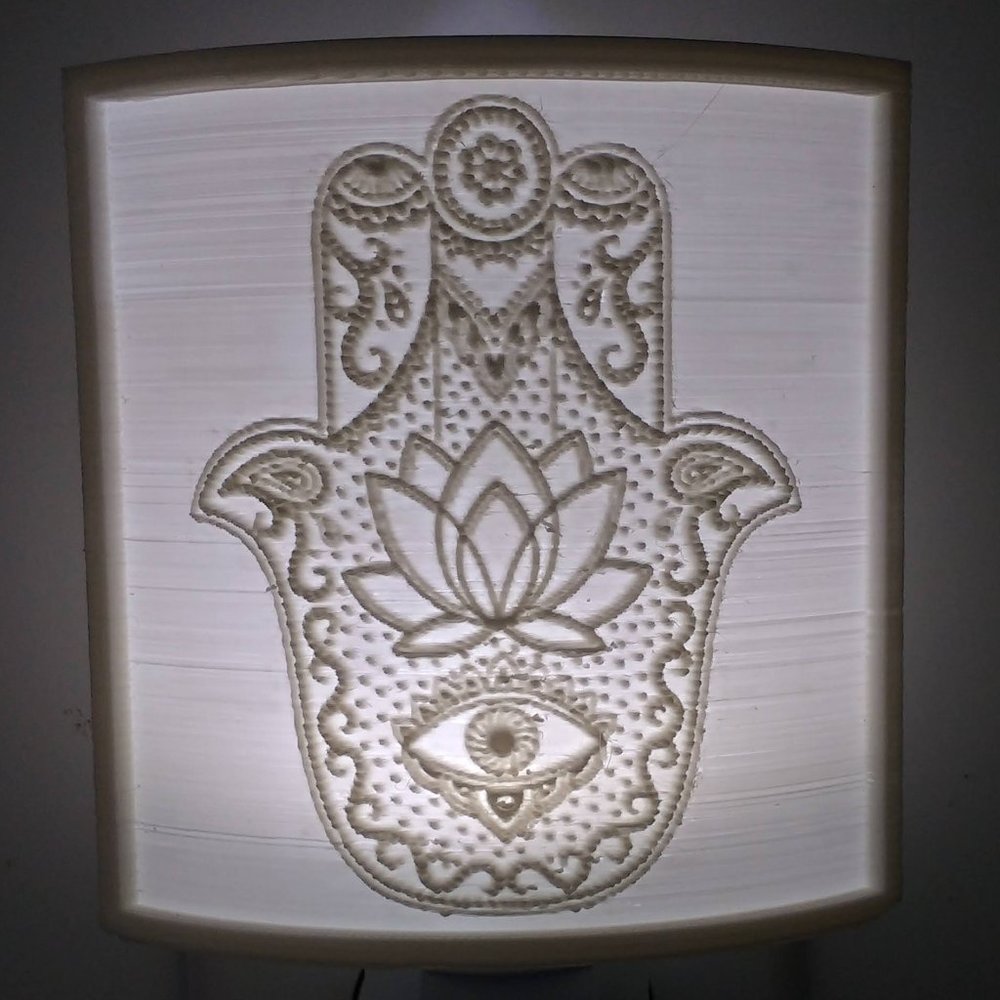 Wall plug led night light | Hamsa